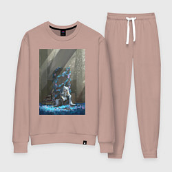 Костюм хлопковый женский Провожающая в последний путь Фрирен, цвет: пыльно-розовый