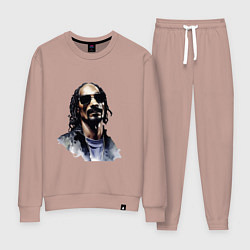 Костюм хлопковый женский Snoop dog, цвет: пыльно-розовый