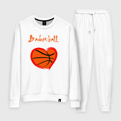 Костюм хлопковый женский Basket love, цвет: белый