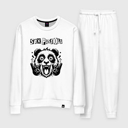 Костюм хлопковый женский Sex Pistols - rock panda, цвет: белый