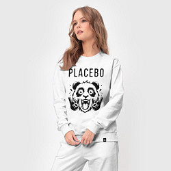Костюм хлопковый женский Placebo - rock panda, цвет: белый — фото 2
