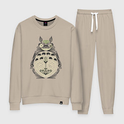 Костюм хлопковый женский Forest Totoro, цвет: миндальный