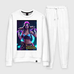 Костюм хлопковый женский League of Legends Akali Kda, цвет: белый