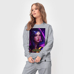 Костюм хлопковый женский League of Legends Kaisa Kda, цвет: меланж — фото 2