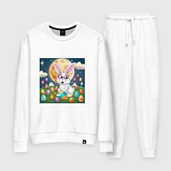 Костюм хлопковый женский Зайчик ботаник, цвет: белый
