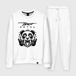 Костюм хлопковый женский Tokio Hotel - rock panda, цвет: белый