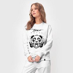 Костюм хлопковый женский Tokio Hotel - rock panda, цвет: белый — фото 2