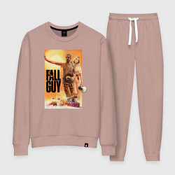 Костюм хлопковый женский Эмили Блант и Райан Гослинг каскадеры, цвет: пыльно-розовый