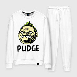 Костюм хлопковый женский Pudge Face, цвет: белый