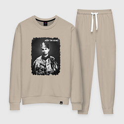 Костюм хлопковый женский Depeche Mode - Dave enjoy the silence, цвет: миндальный