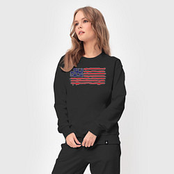 Костюм хлопковый женский USA patriot, цвет: черный — фото 2