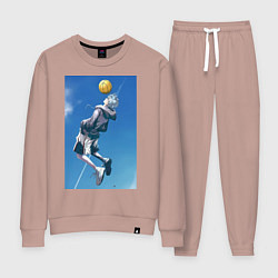 Костюм хлопковый женский Баскетбол Тэцуя Куроко арт, цвет: пыльно-розовый
