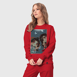 Костюм хлопковый женский Лянь Се наследный принц, цвет: красный — фото 2