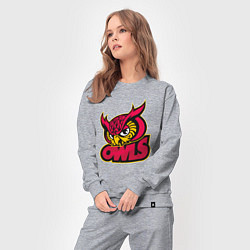 Костюм хлопковый женский Team owls, цвет: меланж — фото 2