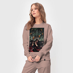 Костюм хлопковый женский Усянь Вэй повелитель мертвых, цвет: пыльно-розовый — фото 2