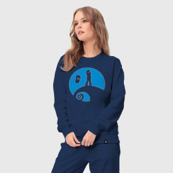 Костюм хлопковый женский Tardis love, цвет: тёмно-синий — фото 2