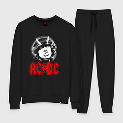 Костюм хлопковый женский ACDC Angus Young rock, цвет: черный