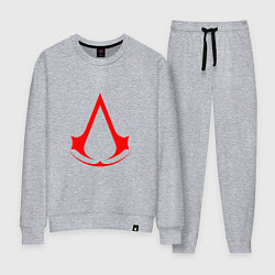 Костюм хлопковый женский Red logo of assassins, цвет: меланж