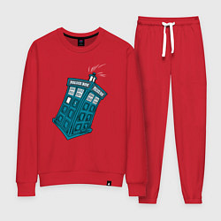 Костюм хлопковый женский Adventure tardis, цвет: красный