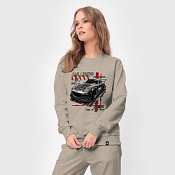 Костюм хлопковый женский Rx7 Twin turbo, цвет: миндальный — фото 2