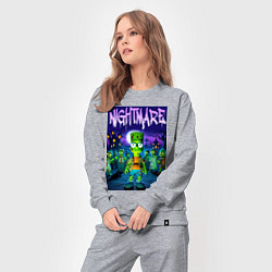 Костюм хлопковый женский Zombie Bart Simpson - nightmare, цвет: меланж — фото 2