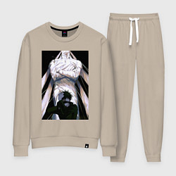 Костюм хлопковый женский Магическая битва Мэгуми Фусигуро холодный юноша, цвет: миндальный