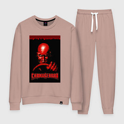 Костюм хлопковый женский Carmageddon driver retro, цвет: пыльно-розовый