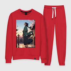 Костюм хлопковый женский Монолог фармацевта Маомао во дворце, цвет: красный