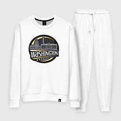 Костюм хлопковый женский Вашингтон, цвет: белый