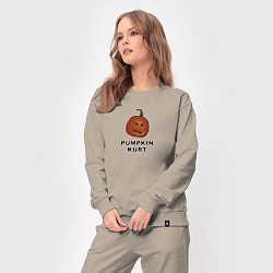 Костюм хлопковый женский Pumpkin Kurt - the office, цвет: миндальный — фото 2