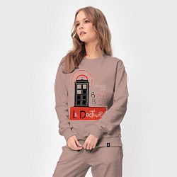 Костюм хлопковый женский Le docteur, цвет: пыльно-розовый — фото 2