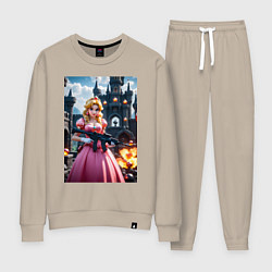 Костюм хлопковый женский Принцесса Пич с автоматом, цвет: миндальный