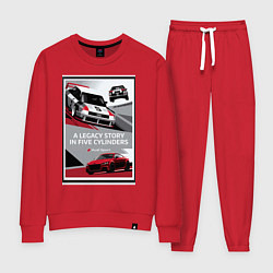 Костюм хлопковый женский Audi Sport автомобиль, цвет: красный
