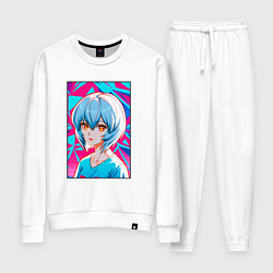 Костюм хлопковый женский Аянами Рей аниме девушка с короткими волосами, цвет: белый