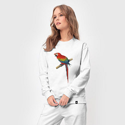 Костюм хлопковый женский Попугай ara macaw, цвет: белый — фото 2
