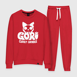 Костюм хлопковый женский Goro cuddly carnage logo, цвет: красный