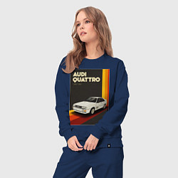 Костюм хлопковый женский Audi Quattro автомобиль, цвет: тёмно-синий — фото 2