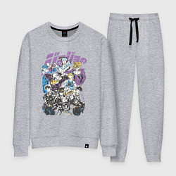 Костюм хлопковый женский Джоджо JoJo Bizarre Adventure, цвет: меланж