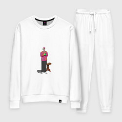 Костюм хлопковый женский Межпространственный колдун Маджента, цвет: белый