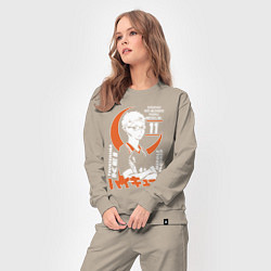 Костюм хлопковый женский Haikyuu!! Хаику Волейбол Тсукишима, цвет: миндальный — фото 2