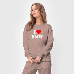 Костюм хлопковый женский I love my BMW, цвет: пыльно-розовый — фото 2