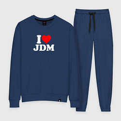 Костюм хлопковый женский I love JDM, цвет: тёмно-синий