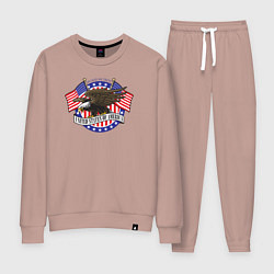 Костюм хлопковый женский United States of America, цвет: пыльно-розовый