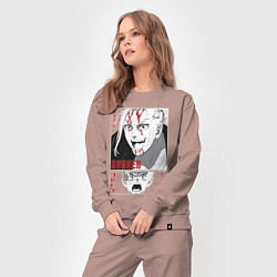 Костюм хлопковый женский Токийские мстители Кен Рюгуджи Такемичи Ханагаки, цвет: пыльно-розовый — фото 2