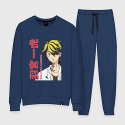 Костюм хлопковый женский Токийские мстители Казутора Ханемия Hanemiya Kazut, цвет: тёмно-синий