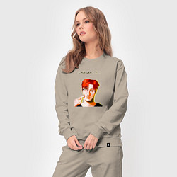 Костюм хлопковый женский Choi San Ateez, цвет: миндальный — фото 2