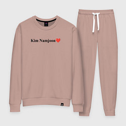 Костюм хлопковый женский BTS Kim Nam-joon, цвет: пыльно-розовый