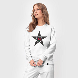 Костюм хлопковый женский Black star USSR, цвет: белый — фото 2