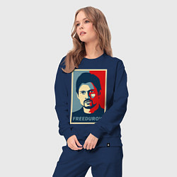 Костюм хлопковый женский Freedurov obey, цвет: тёмно-синий — фото 2