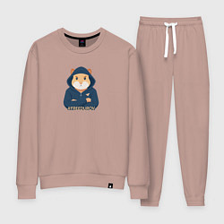 Костюм хлопковый женский Хомяк за freedurov, цвет: пыльно-розовый